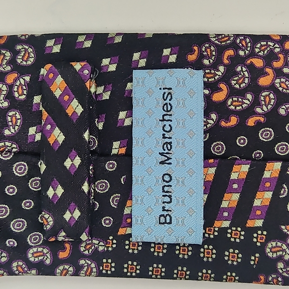 Bruno Marchesi Silk Multi Patterned Tie - Picture 3 of 9